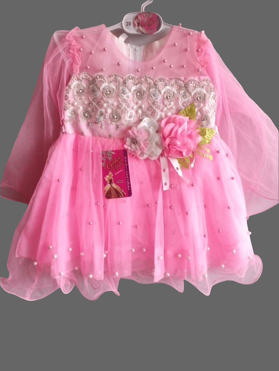 Pink net frock Chic and Cheeky Kidswear 